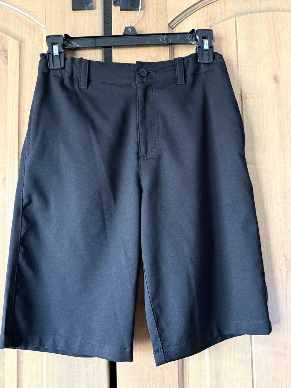 Class Club Black Kids Flat-Front School Shorts